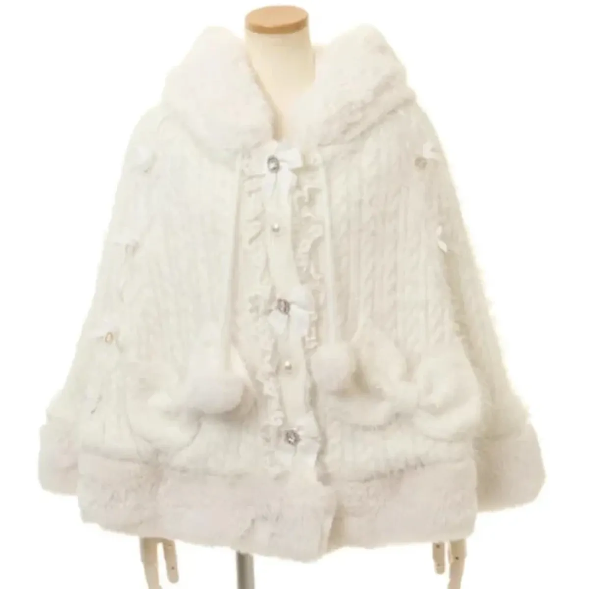 Sweet Princess Faux Fur Hooded Cape Coat - Jackets - Jacket - 6