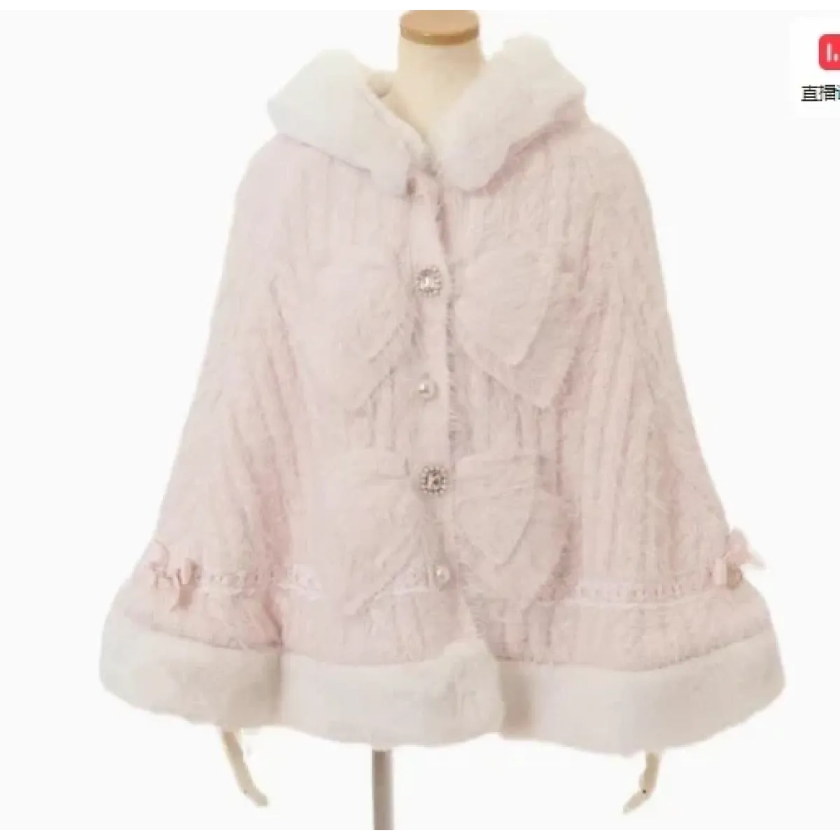 Sweet Princess Faux Fur Hooded Cape Coat - Jackets - Jacket - 10