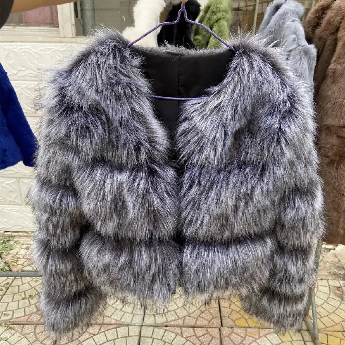 HOOOFUR Faux Raccoon Fur Winter Coat - Harajuku Style - Coat - 11