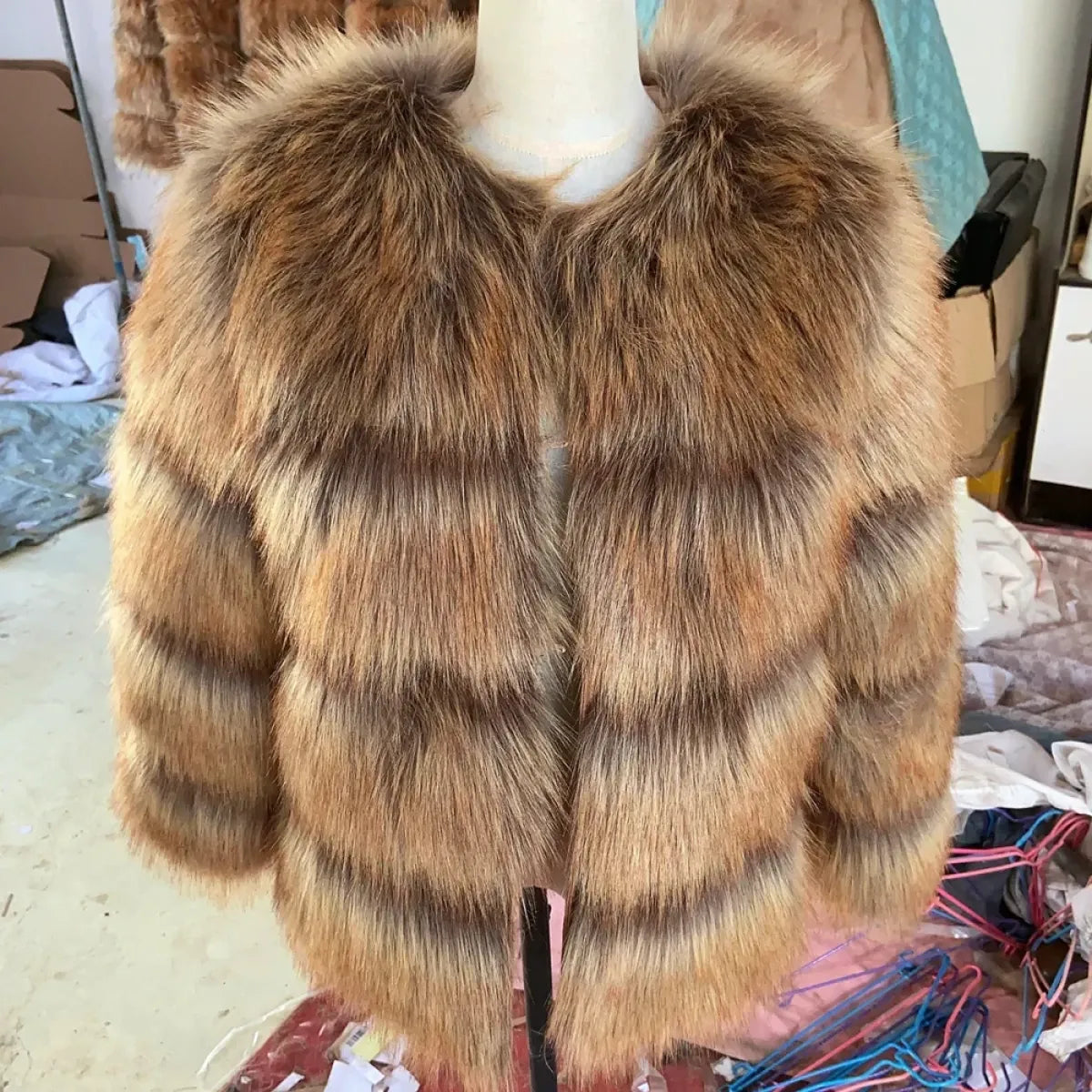 HOOOFUR Faux Raccoon Fur Winter Coat - Harajuku Style - Coat - 10