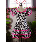 Adelaide Mini Swing Dress in Bessie Moo Print - All Dresses - Mini Dress - 2