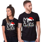 Mr. Claus Christmas T-Shirt - Festive Holiday Lights Graphic Tee - T-Shirts - Short - Crew - Men’s T-Shirts - 2