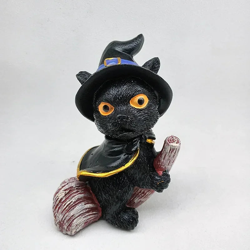 Black Cat Crescent Moon Figurine - C - Figurines - Figurines - 6 - 2024