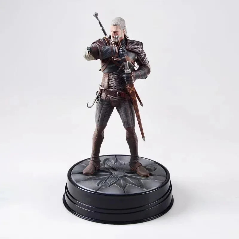The Witcher 3 Geralt of Rivia Action Figure - 24cm PVC Collectible Toy - draw a sword / No Box - Figurines - Action &