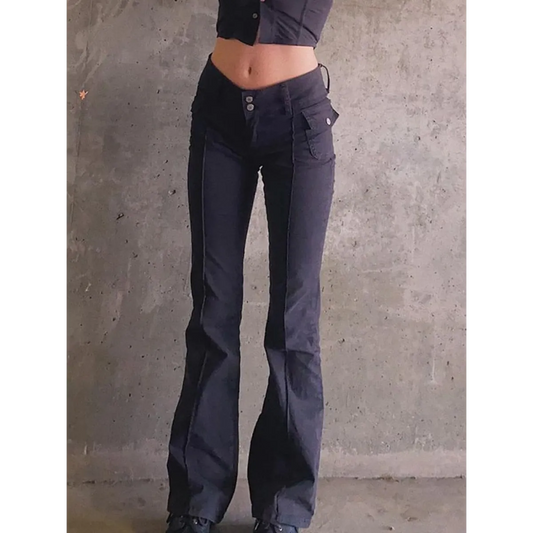 Slim Fit Flare Pants - Bottoms - 1