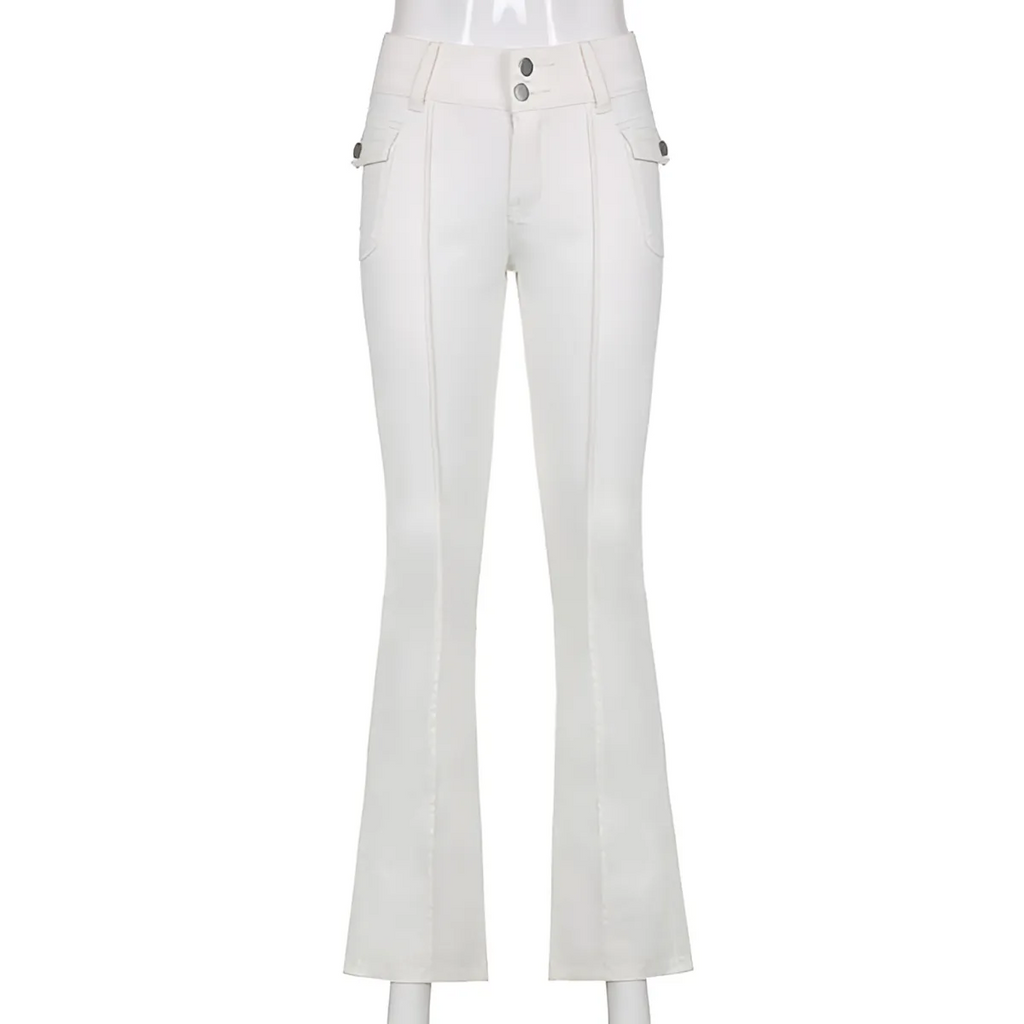 Slim Fit Flare Pants - Bottoms - 5