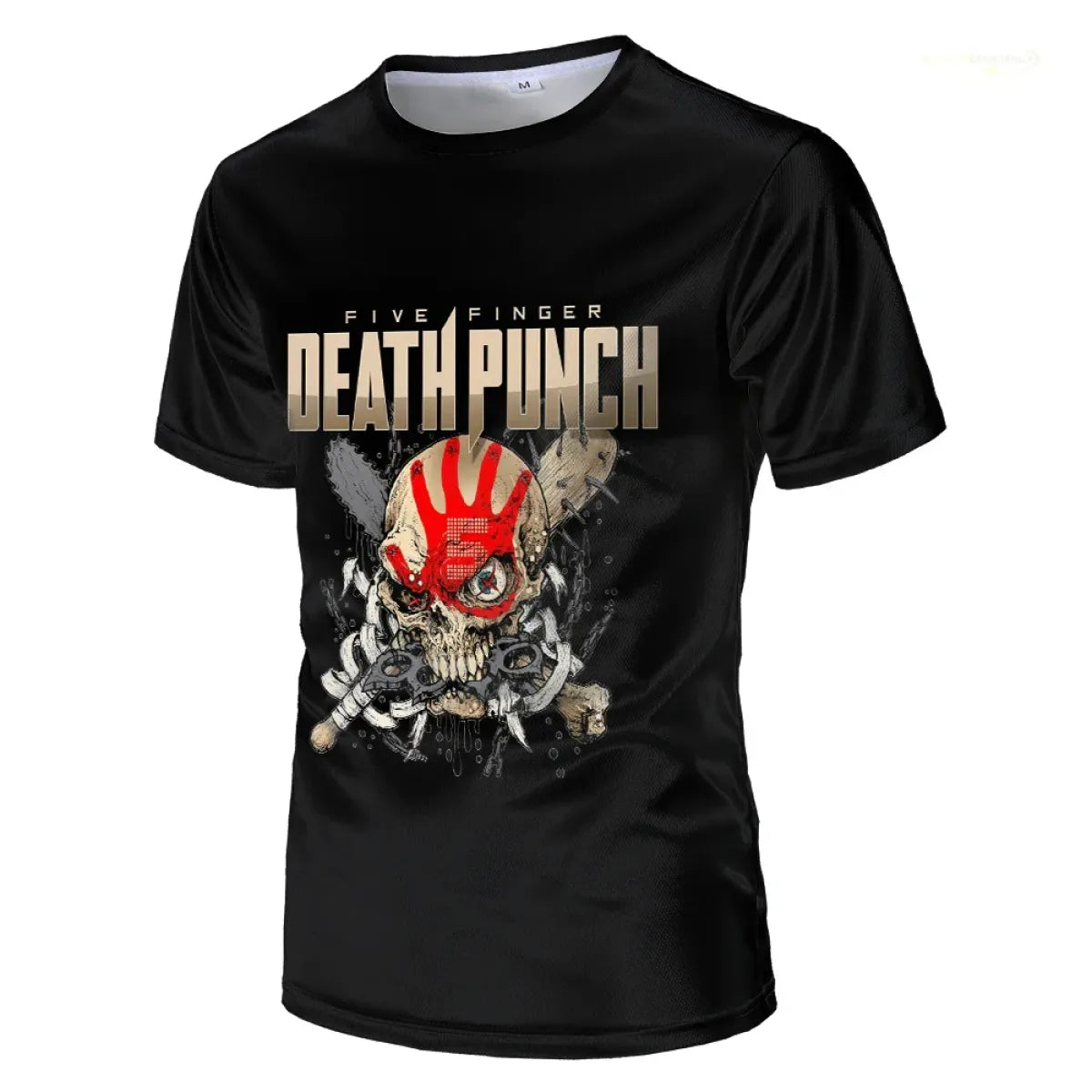 Five Finger Death Punch Skull Graphic T-Shirt - T-Shirts - T-Shirt - 8