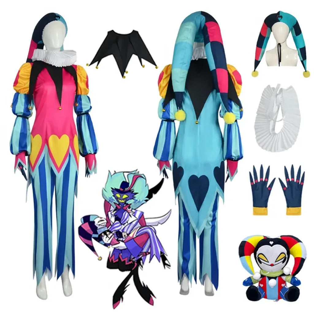 Fizzarolli Cosplay Costume – Helluva Boss Jester Outfit Full Set - Cosplay - Costume - 1