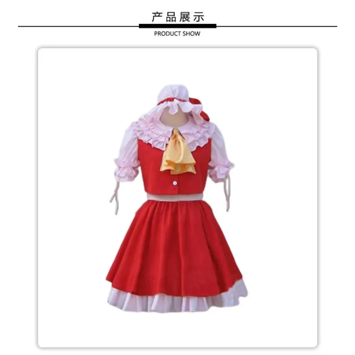 Flandre Scarlet Red Lolita Cosplay Dress Set - All Dresses - Cosplay - 2