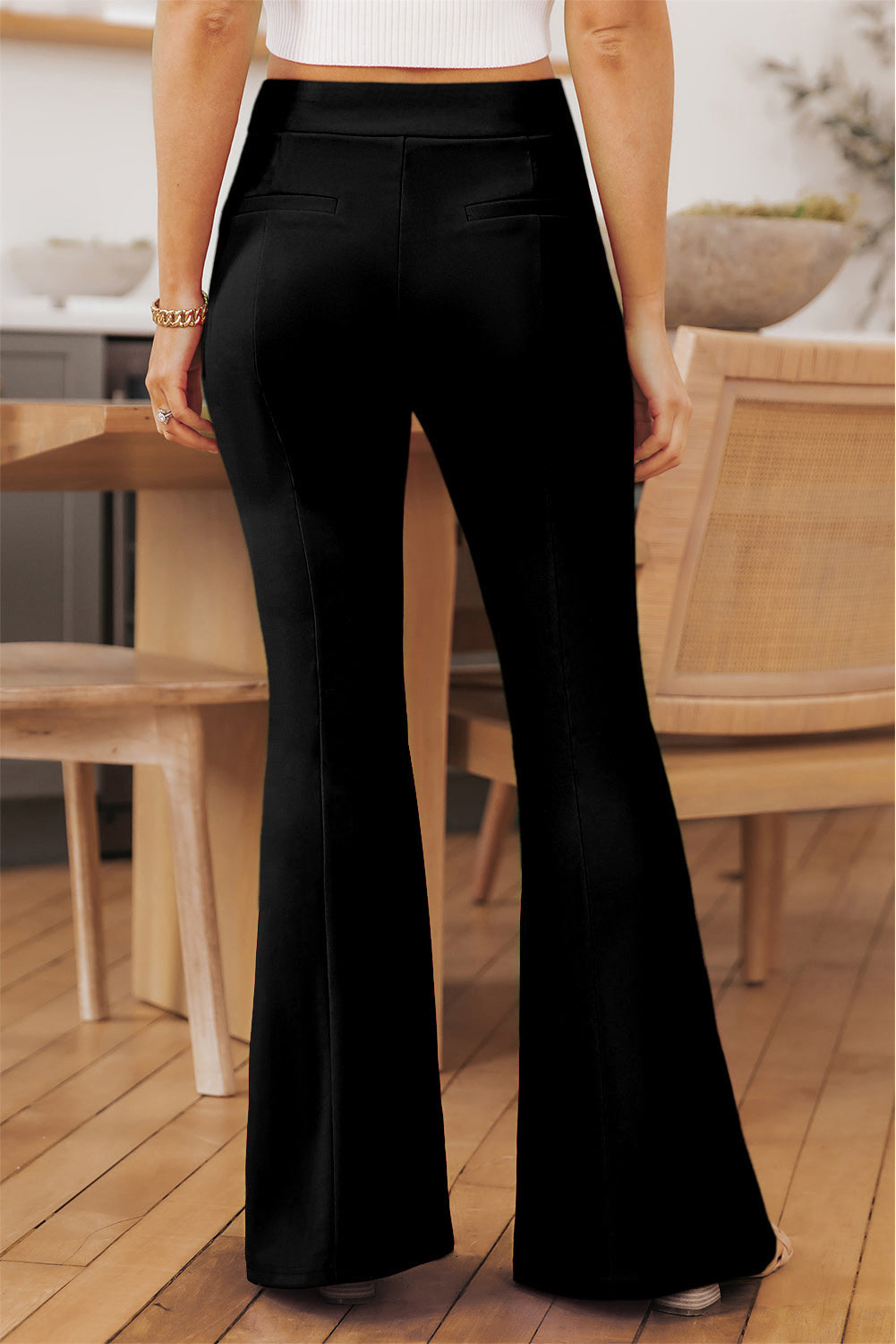 Front Slit Flare Leg Pants - Bottoms - Pants - 2 - 2024