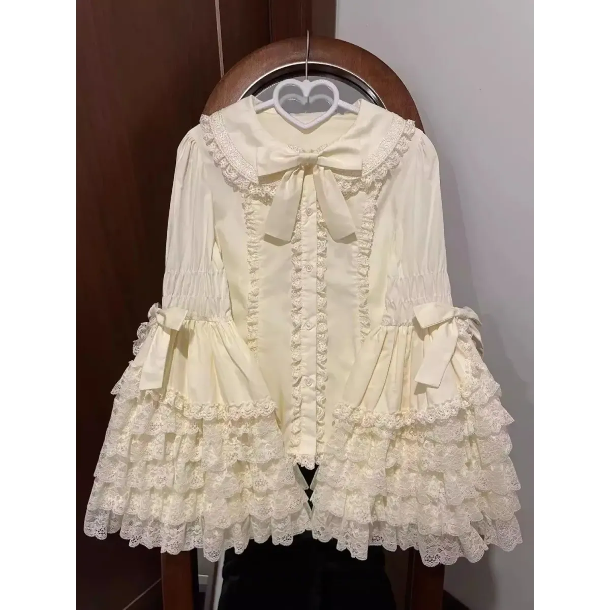 Kawaii Flare Sleeve Bow Blouse - Women’s Clothing & Accessories - Long - Shirts & Blouses - 11