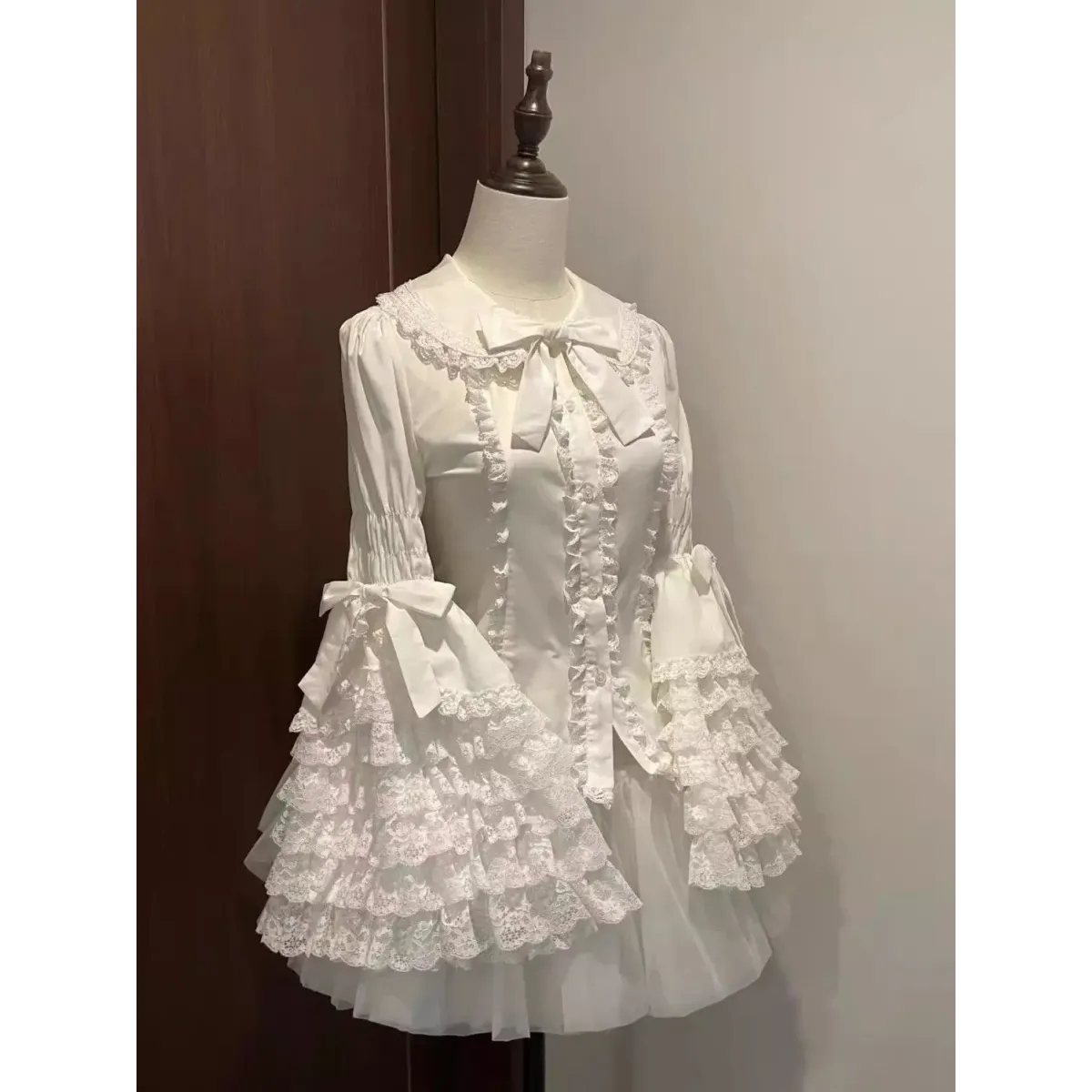 Kawaii Flare Sleeve Bow Blouse - Women’s Clothing & Accessories - Long - Shirts & Blouses - 13