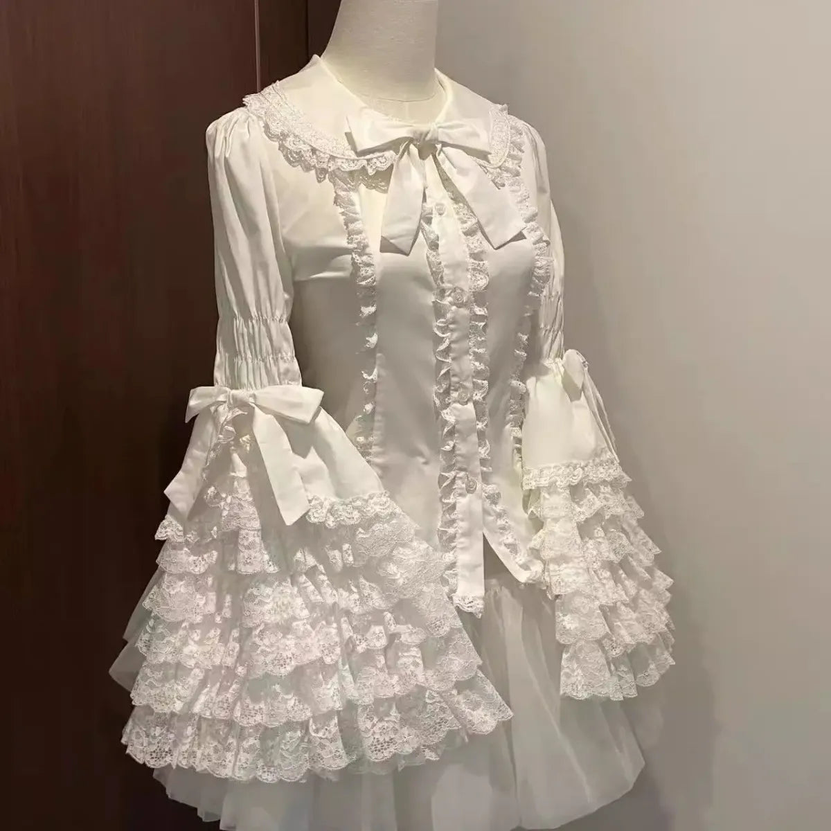 Kawaii Flare Sleeve Bow Blouse - Women’s Clothing & Accessories - Long - Shirts & Blouses - 16