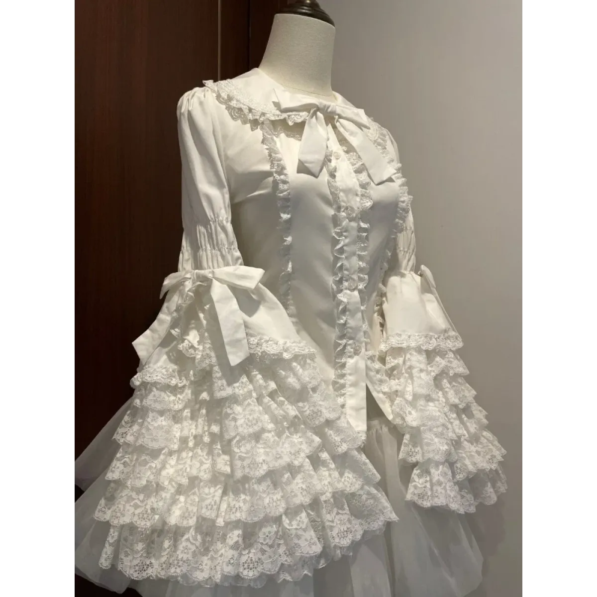 Kawaii Flare Sleeve Bow Blouse - Women’s Clothing & Accessories - Long - Shirts & Blouses - 2