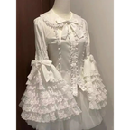 Kawaii Flare Sleeve Bow Blouse - Women’s Clothing & Accessories - Long - Shirts & Blouses - 5