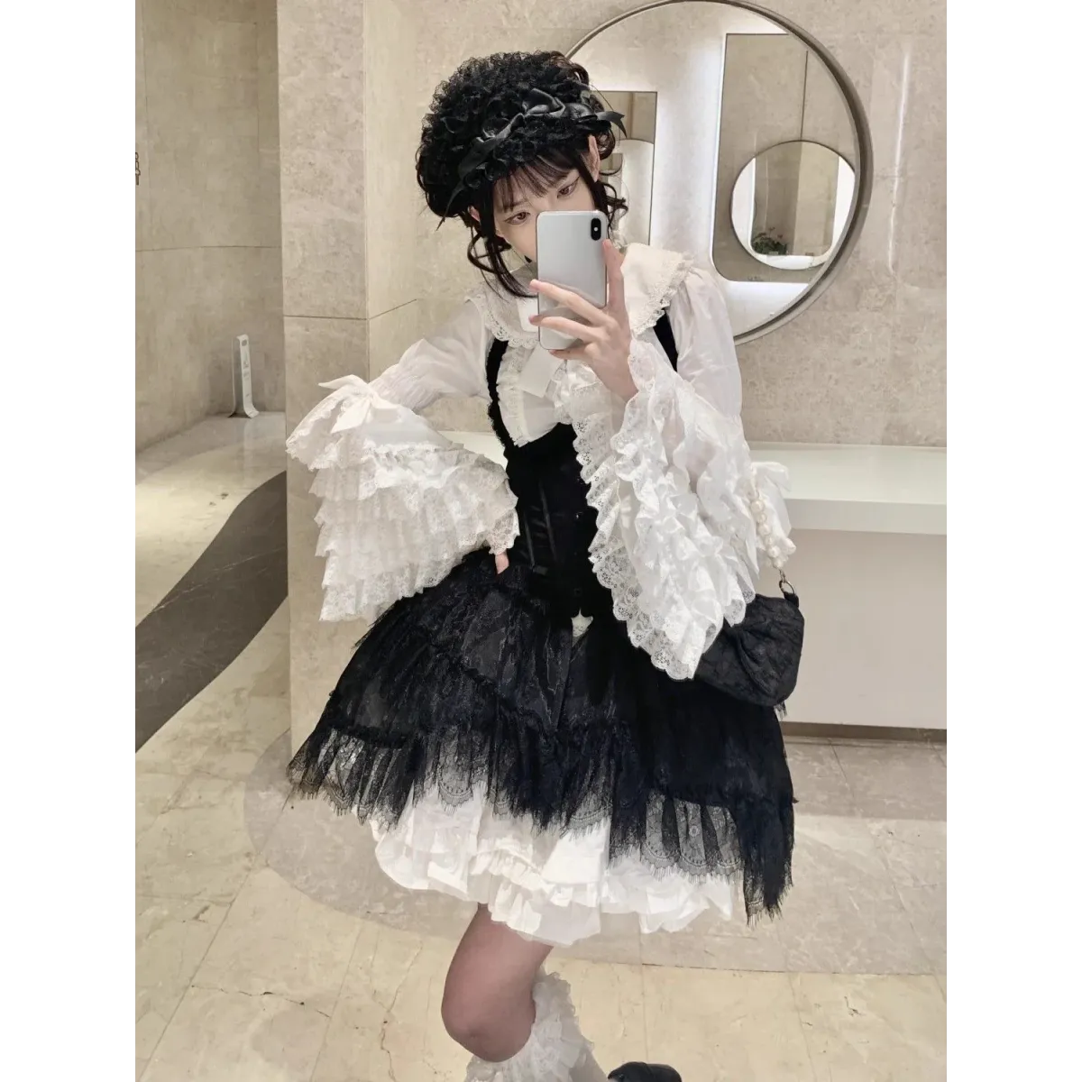 Kawaii Flare Sleeve Bow Blouse - Women’s Clothing & Accessories - Long - Shirts & Blouses - 7