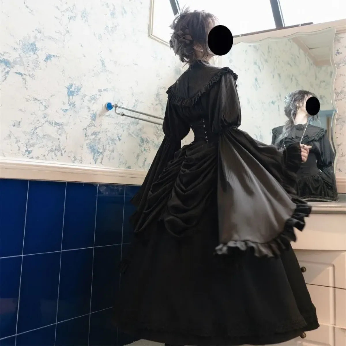 Harajuku Gothic Lolita Flare Sleeve Two-Piece Set - Lolita Dresses - Sets / Co-ords - 5