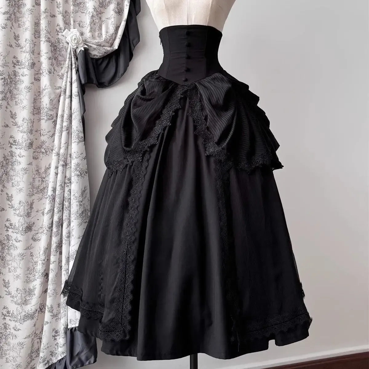 Harajuku Gothic Lolita Flare Sleeve Two-Piece Set - Lolita Dresses - Sets / Co-ords - 9