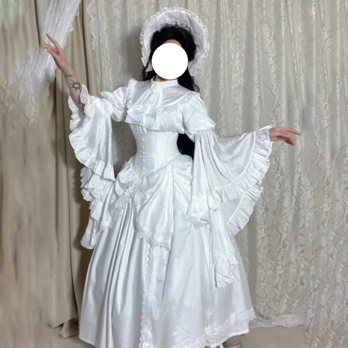 Harajuku Gothic Lolita Flare Sleeve Two-Piece Set - Lolita Dresses - Sets / Co-ords - 6