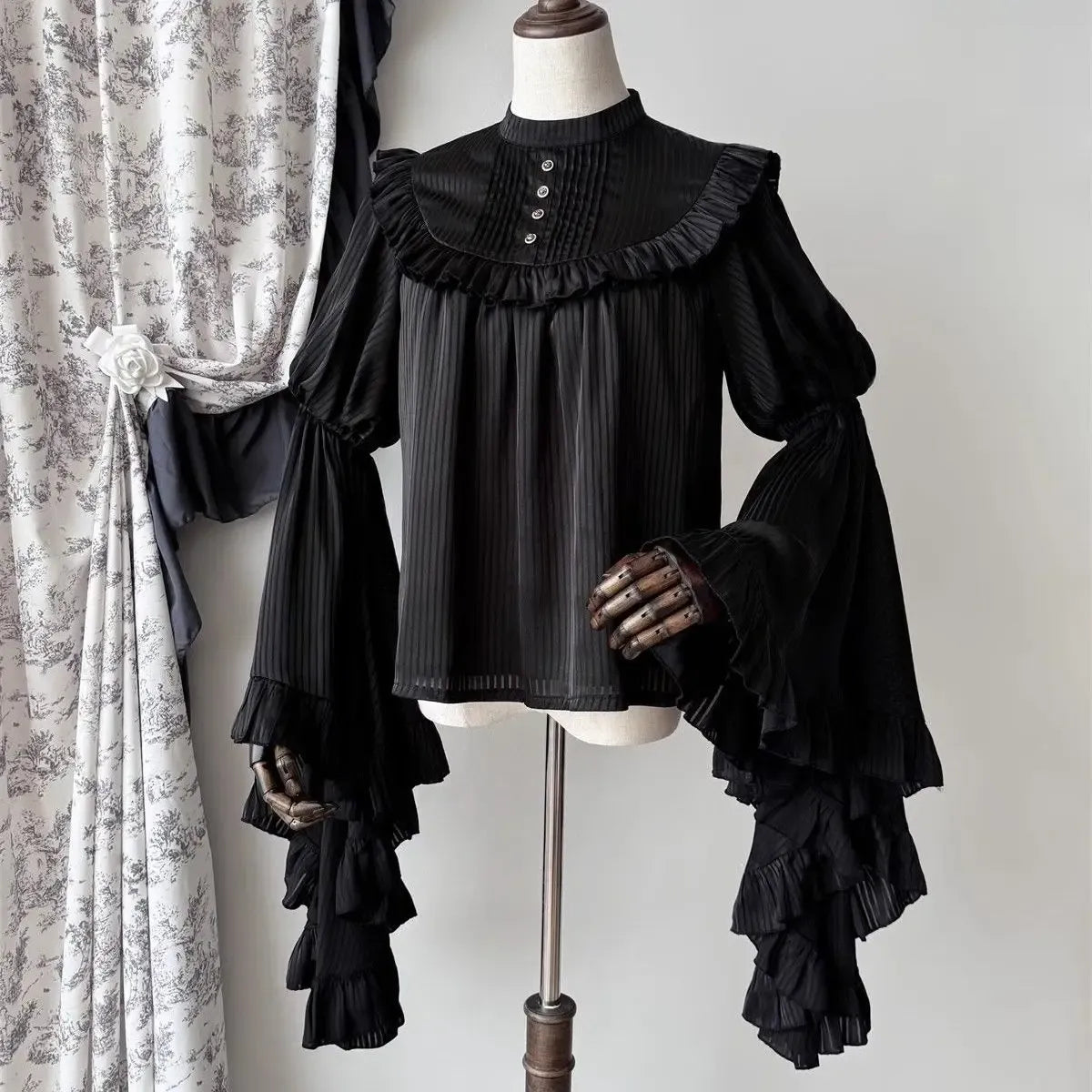 Harajuku Gothic Lolita Flare Sleeve Two-Piece Set - Lolita Dresses - Sets / Co-ords - 7