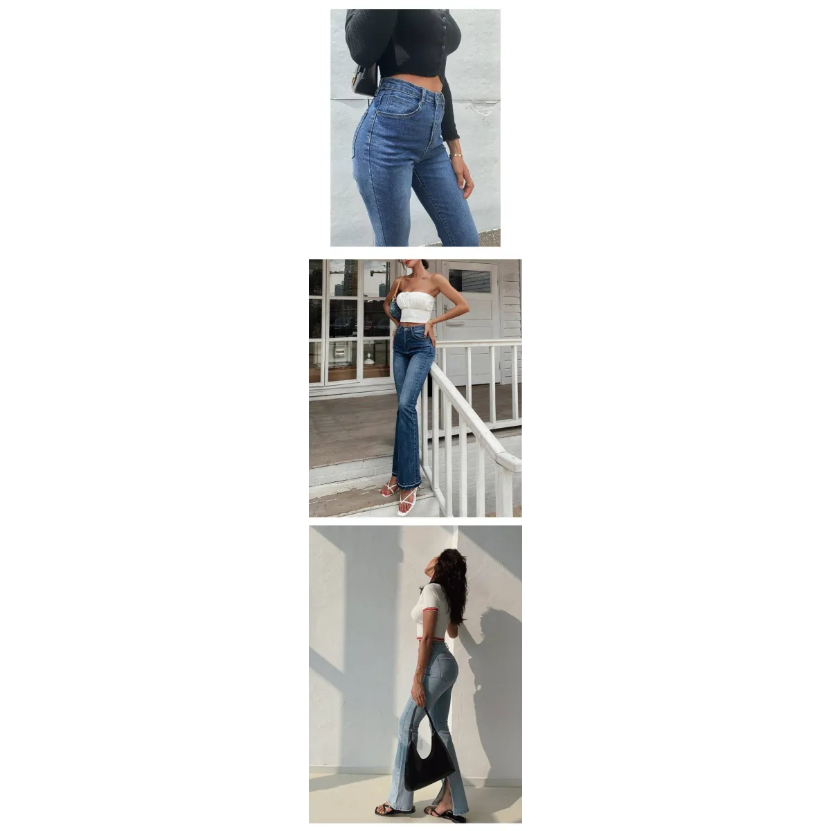 Flared High Waist Skinny Jeans - Bottoms - 12