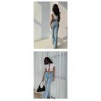 Flared High Waist Skinny Jeans - Bottoms - 13