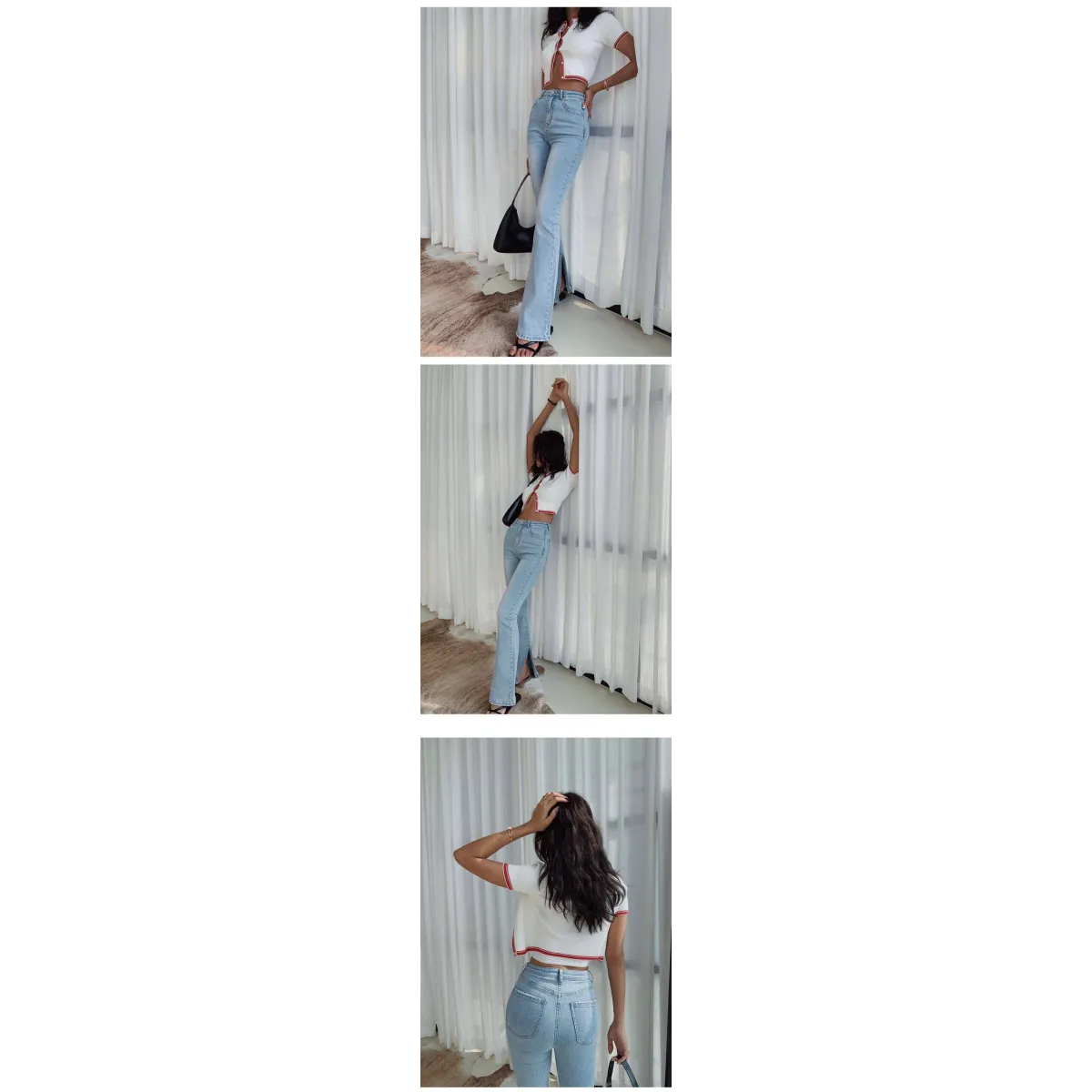 Flared High Waist Skinny Jeans - Bottoms - 14