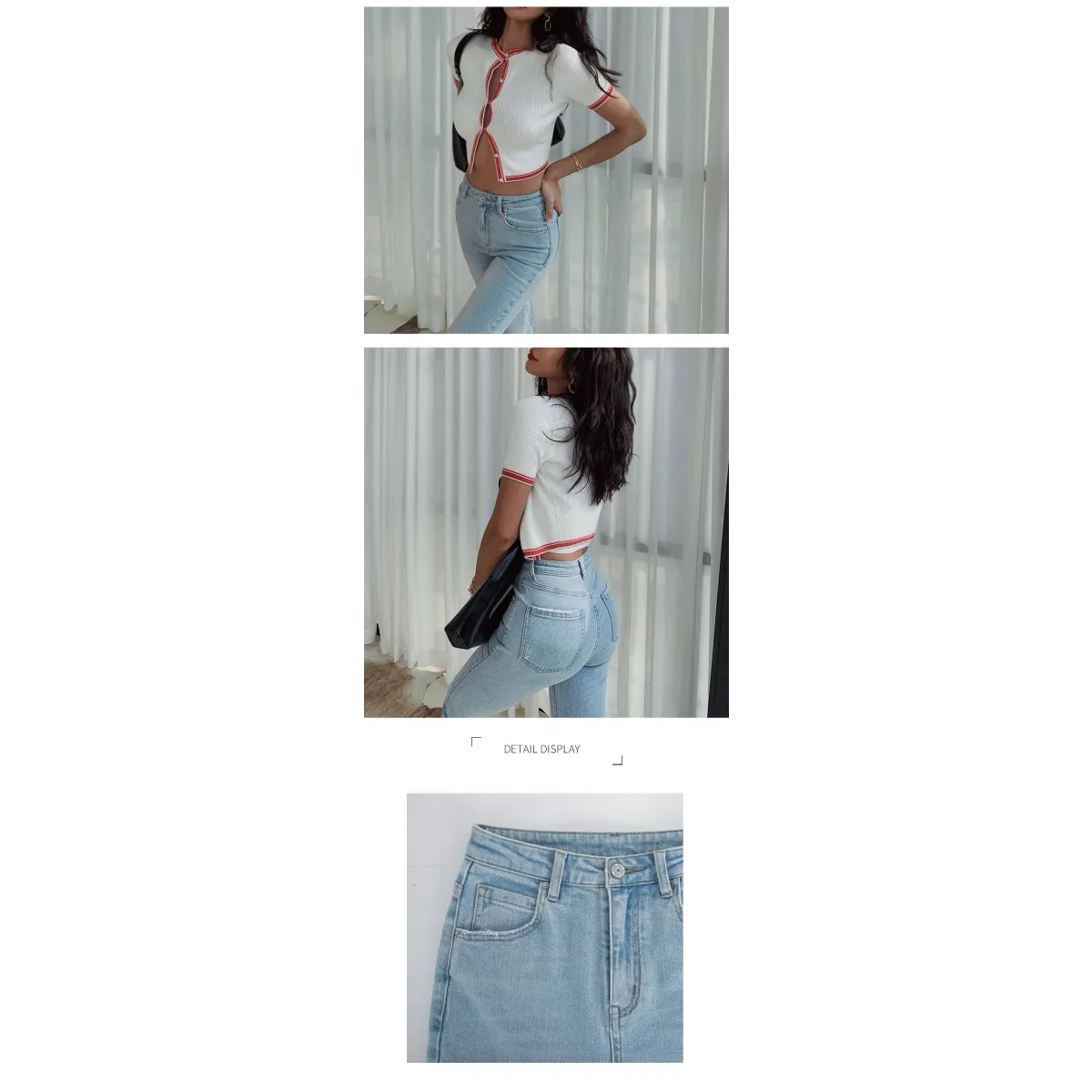 Flared High Waist Skinny Jeans - Bottoms - 15