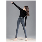 Thick Fleece High-waist Skinny Jeans - Bottoms - 16