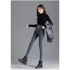 Thick Fleece High-waist Skinny Jeans - Bottoms - 18