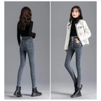 Thick Fleece High-waist Skinny Jeans - Bottoms - 19