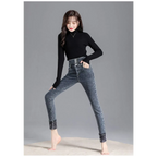 Thick Fleece High-waist Skinny Jeans - Bottoms - 20