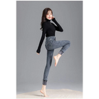 Thick Fleece High-waist Skinny Jeans - Bottoms - 21