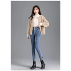 Thick Fleece High-waist Skinny Jeans - Bottoms - 22
