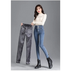 Thick Fleece High-waist Skinny Jeans - Bottoms - 24