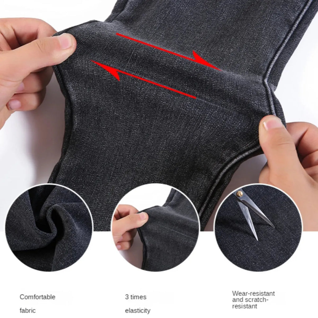 Thick Fleece-Lined High Waist Jeans - Bottoms - 4