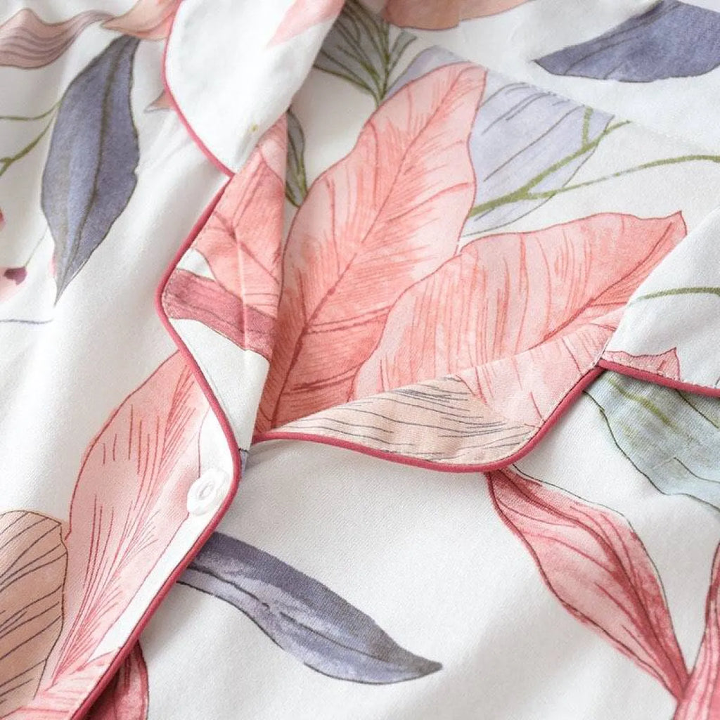 Floral Cotton Pajamas - Women’s Clothing & Accessories - 8