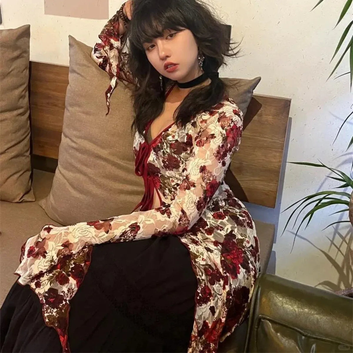 Floral Fairycore Flare Sleeve Blouse - Women’s Clothing & Accessories - Shirts & Blouses - 3