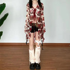 Floral Fairycore Flare Sleeve Blouse - Women’s Clothing & Accessories - Shirts & Blouses - 5