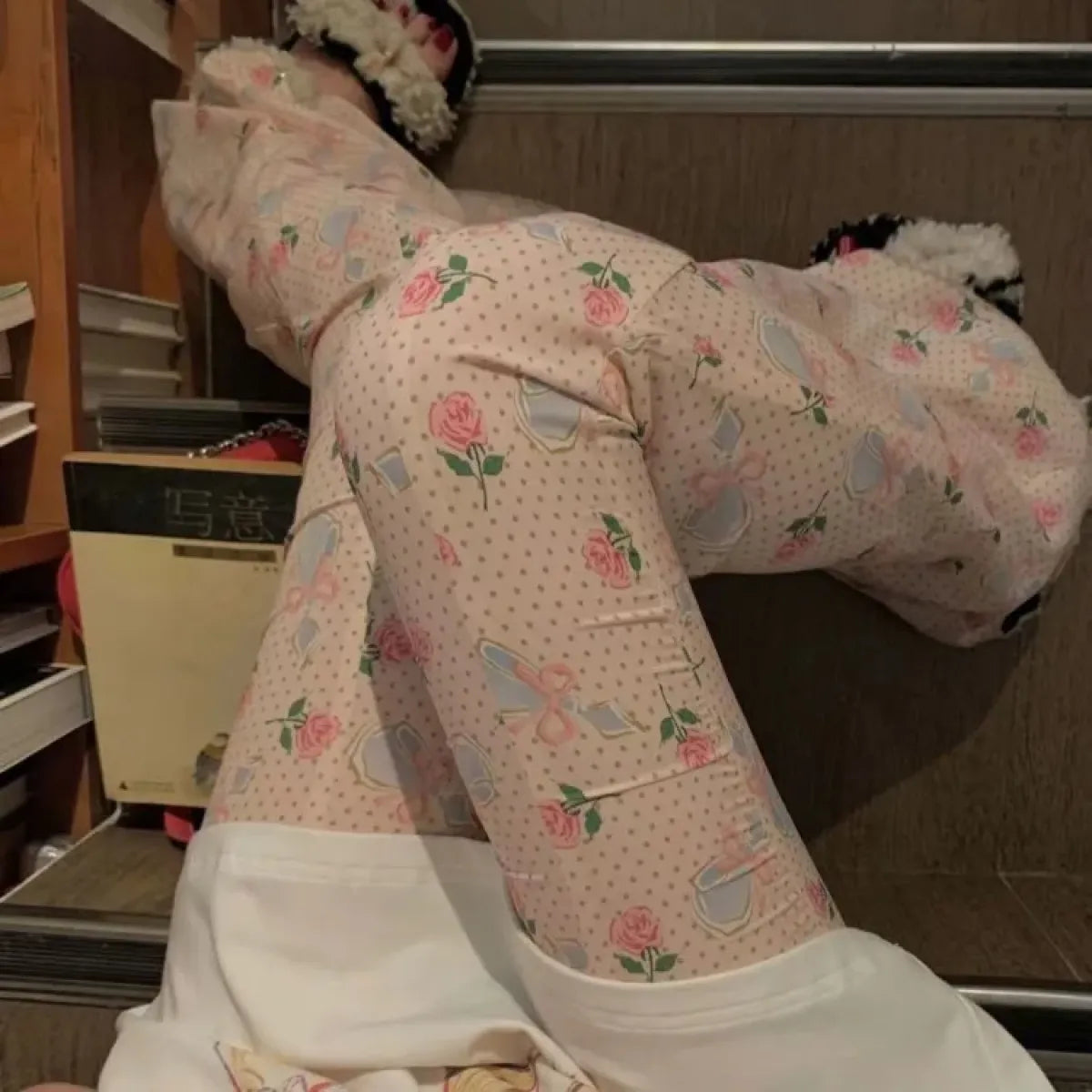 Y2K Floral Flare Pants with High Waist - Bottoms - Pants - 6