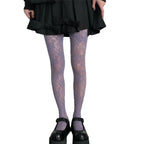 Floral Mesh Harajuku Tights – Embroidered Fishnet Pantyhose - Sexy Lingerie - Lingerie - 5