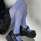 Floral Mesh Harajuku Tights – Embroidered Fishnet Pantyhose - Sexy Lingerie - Lingerie - 6