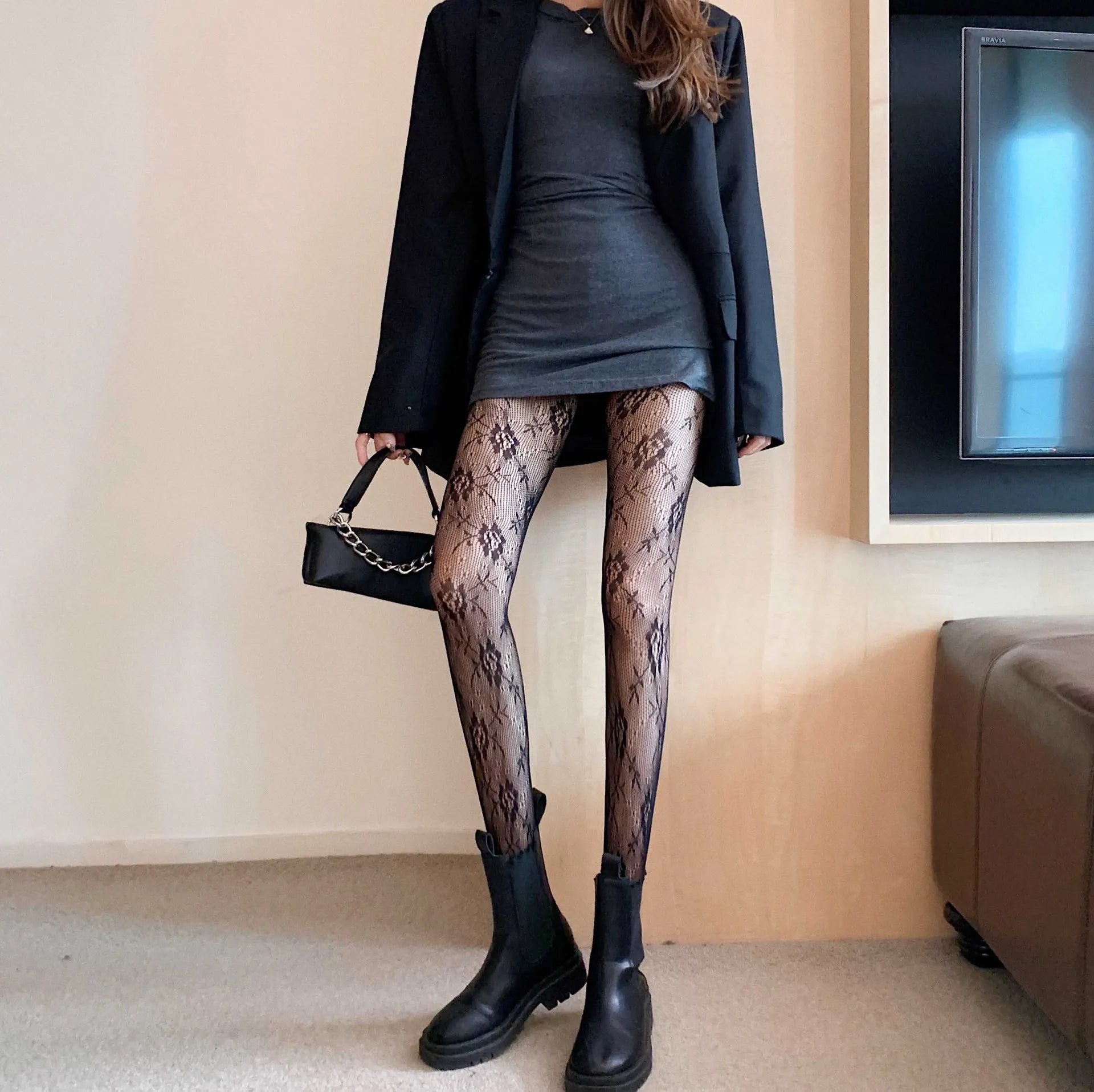 Floral Patterned Streetwear Stockings - Socks & Hosiery - Clothing Accessories - 3 - 2024