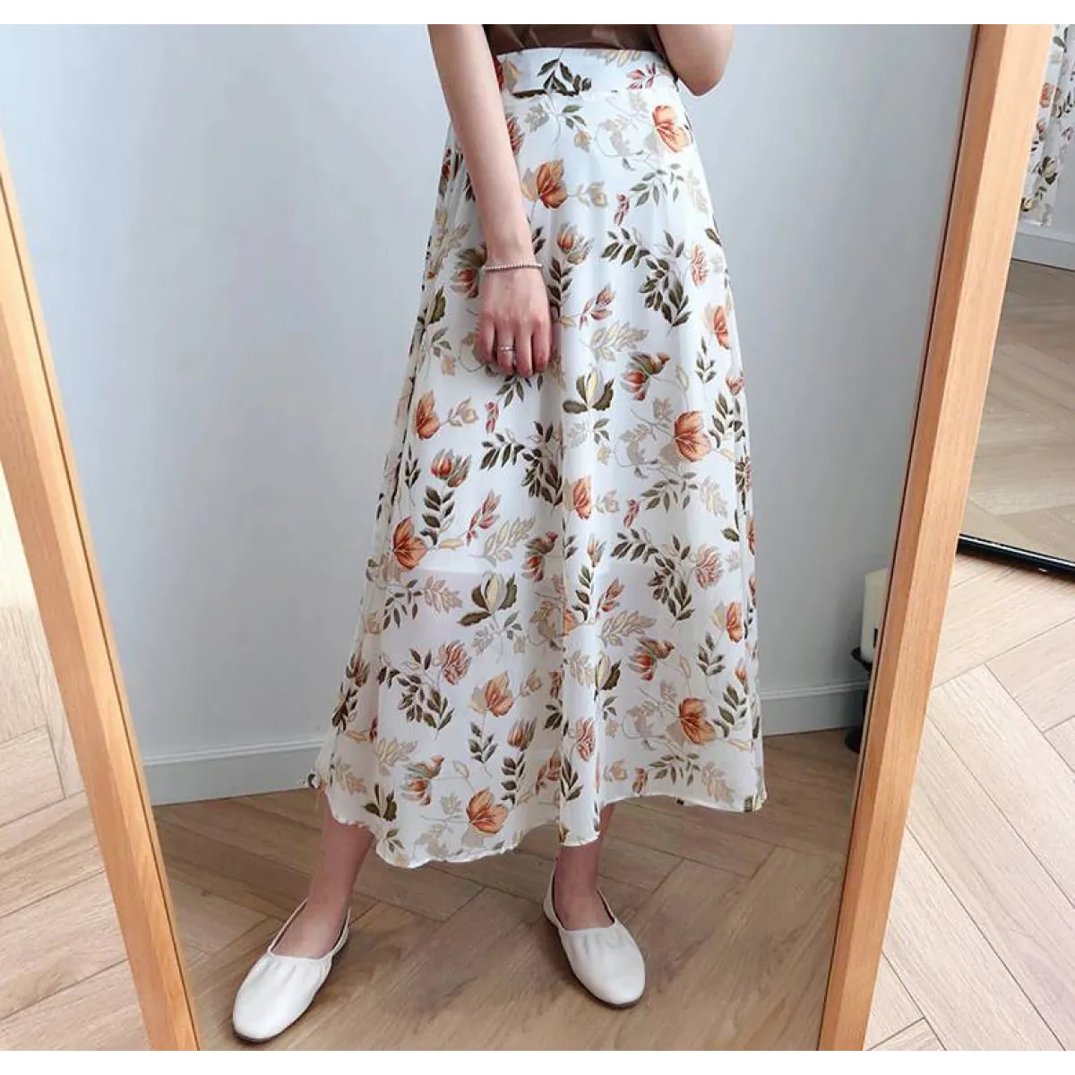 Floral Print Maxi Skirt - Bottoms - 3