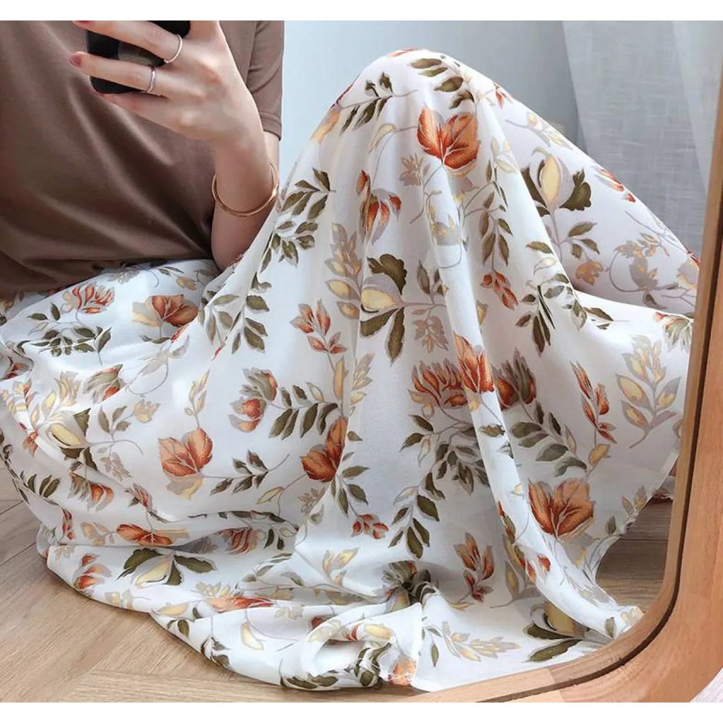 Floral Print Maxi Skirt - Bottoms - 5