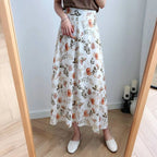 Floral Print Maxi Skirt - Bottoms - 9