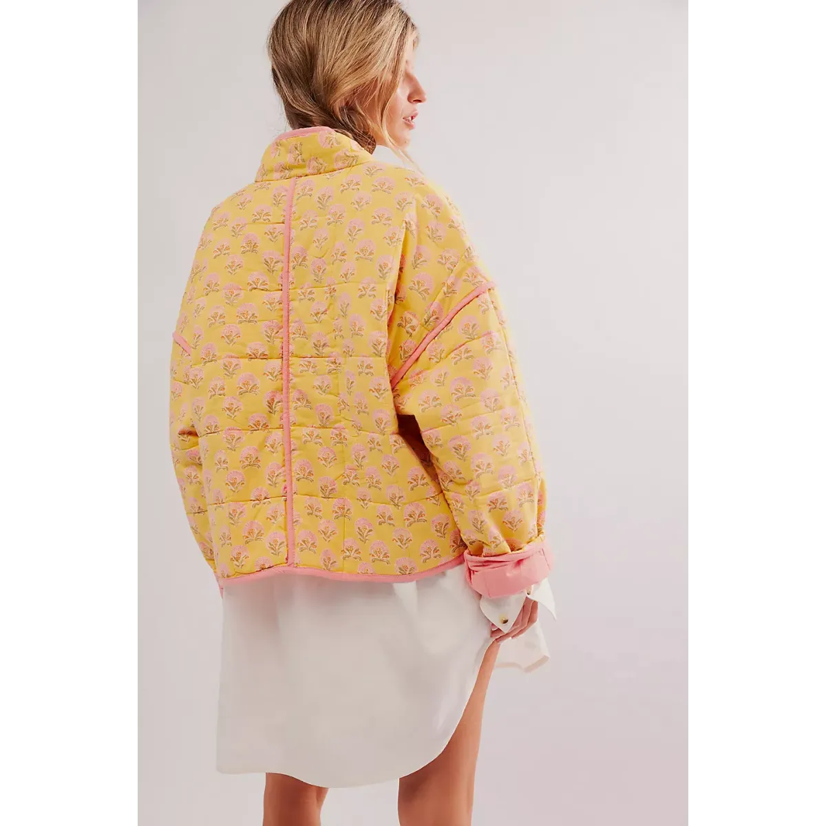 Floral Print Quilted Cotton Jacket - Jackets & Coats - Jacket - 2