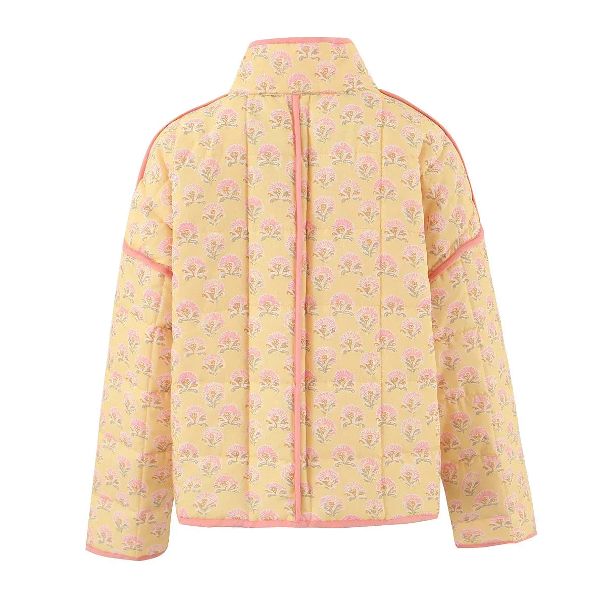 Floral Print Quilted Cotton Jacket - Jackets & Coats - Jacket - 4