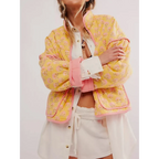 Floral Print Quilted Cotton Jacket - Jackets & Coats - Jacket - 1