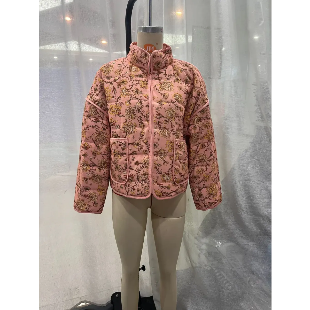 Floral Print Quilted Cotton Jacket - Jackets & Coats - Jacket - 5